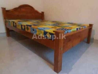 New Teak Bed with Arpico double Mettresses