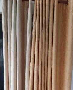 Yellow brownish gold plated curtain