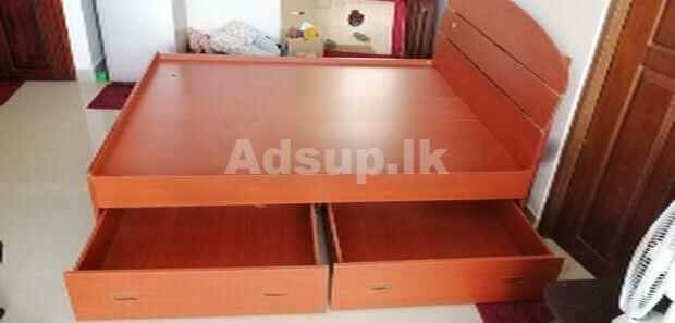 Double Bed- with 2 Storage Drawers