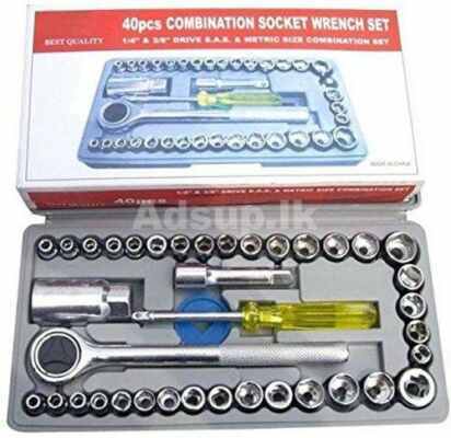40 Pcs Combination Socket Wrench Set
