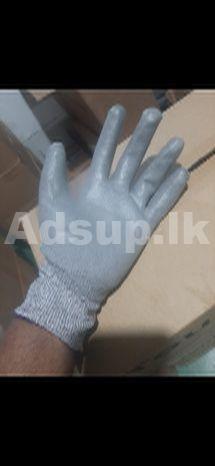 Lether Coated Rubber Gloves