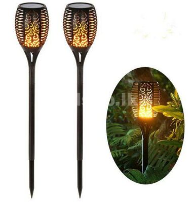 LED Solar Garden Light With Flickering Flame