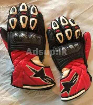 Alpinestars Leather Motorcycle Jacket &amp Gloves