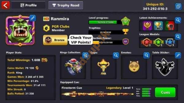 8 ball pool account for Sale