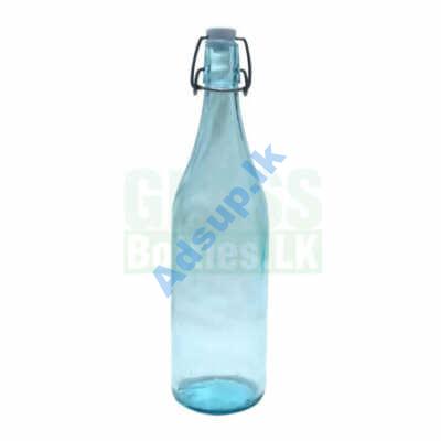 Glass Water Bottle 1000ml With Swing Top Lid